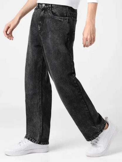 moda star Men Loose Fit Mid Rise Grey Jeans