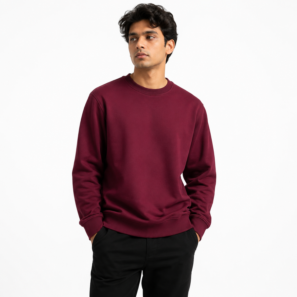 Premium Cotton Crewneck Sweatshirt | Plain Sweatshirt