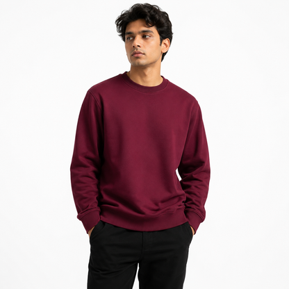 Premium Cotton Crewneck Sweatshirt | Plain Sweatshirt