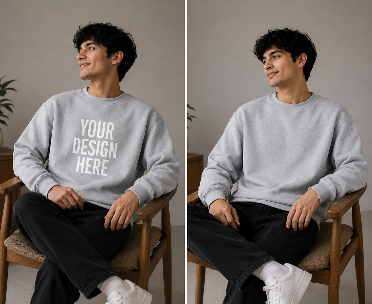 Premium Cotton Custom Sweatshirt | Personalized  Crewneck Sweatshirt
