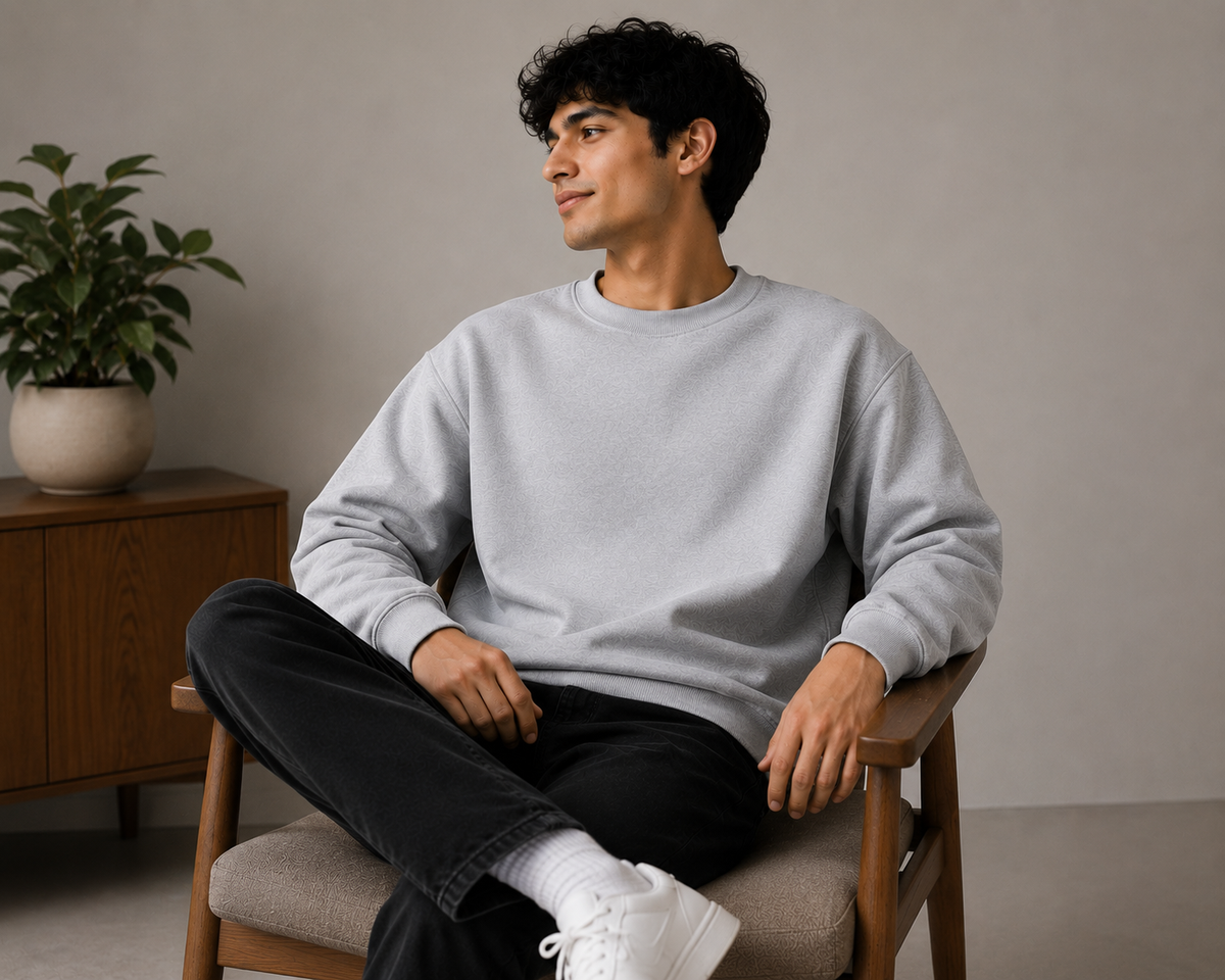 Premium Cotton Crewneck Sweatshirt | Plain Sweatshirt
