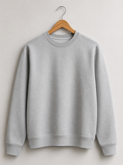 Premium Cotton Crewneck Sweatshirt | Plain Sweatshirt