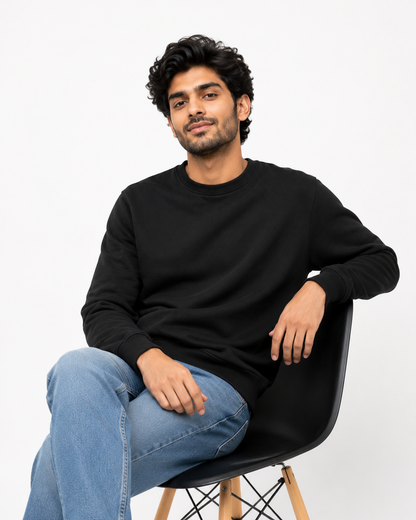 Premium Cotton Crewneck Sweatshirt | Plain Sweatshirt