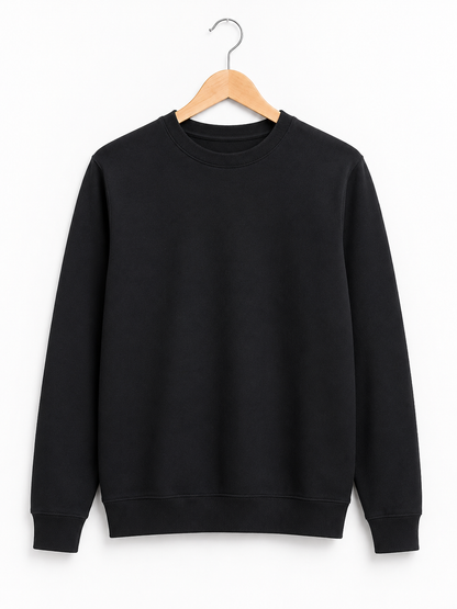 Premium Cotton Crewneck Sweatshirt | Plain Sweatshirt