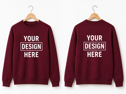 Premium Cotton Custom Sweatshirt | Personalized  Crewneck Sweatshirt