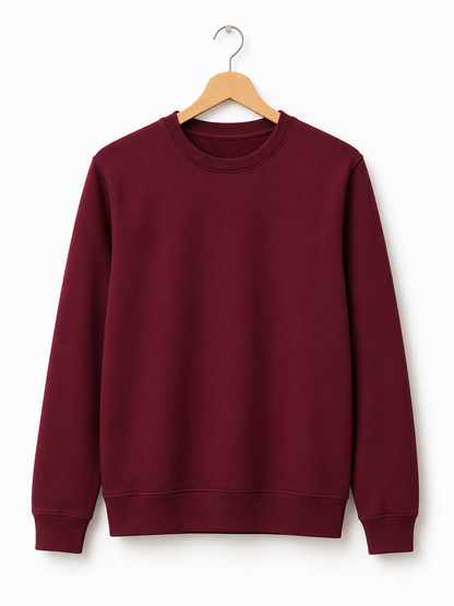Premium Cotton Crewneck Sweatshirt | Plain Sweatshirt