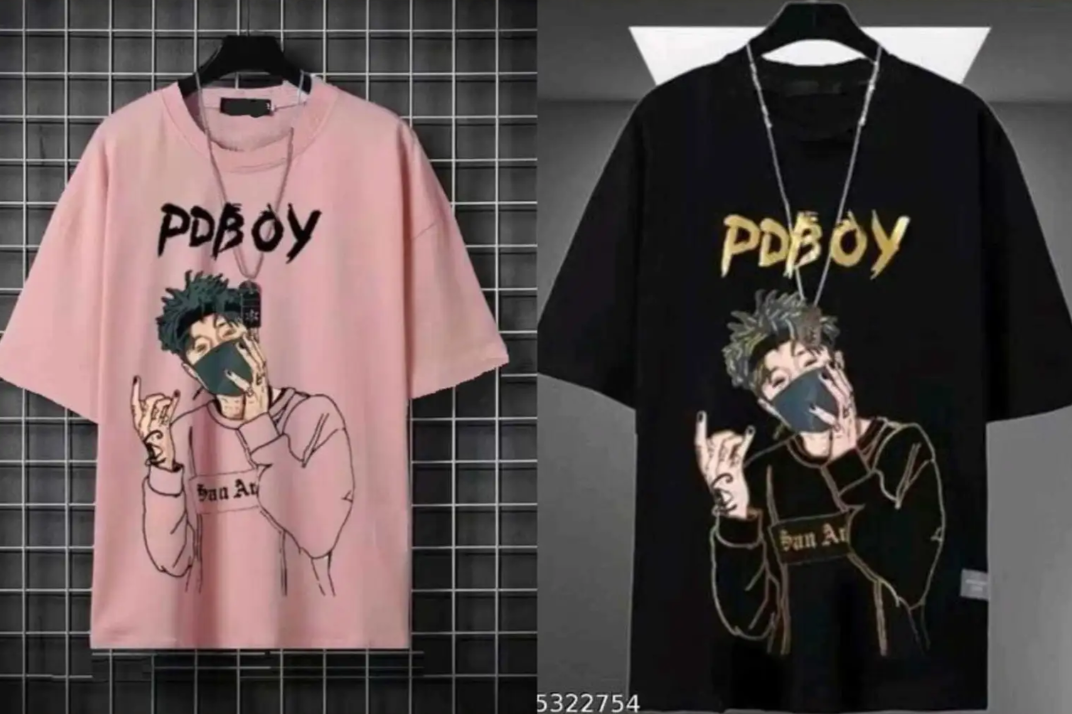 VRMA Printed Men Black, Pink T-Shirt