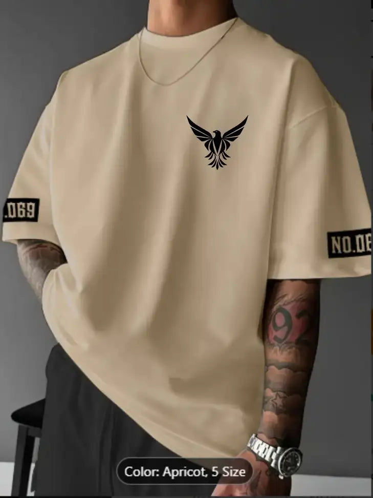 FLECT Printed Men Beige T-Shirt