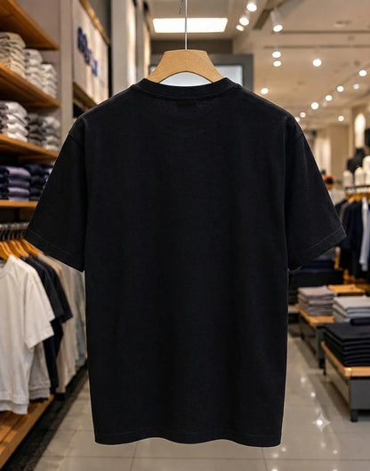 Magneto Men Printed Round Neck Pure Cotton Black T-Shirt