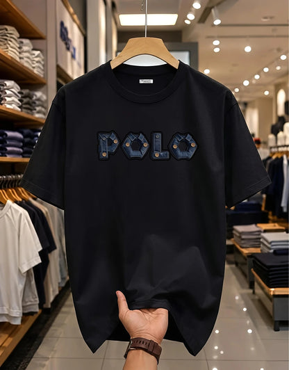 Magneto Men Printed Round Neck Pure Cotton Black T-Shirt